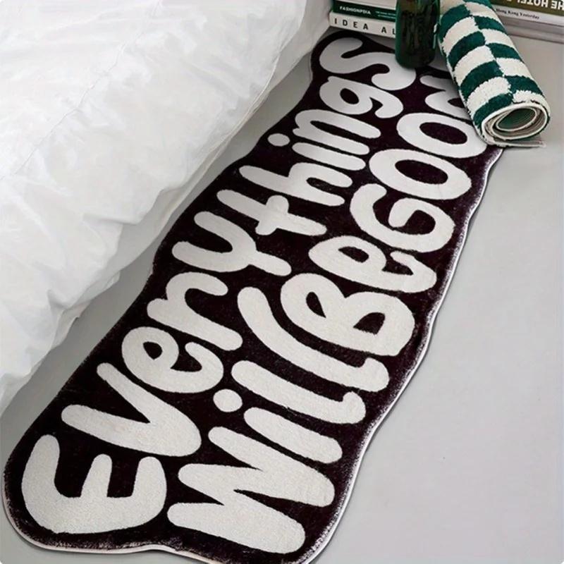 Motivational Inspirational Area Rug Soft Non-Slip Doormat Encouragement Carpet for Living Room Bedroom Home Decor