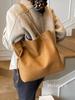 Retro Commuting Tote Bag for Women 2025 New Large Capacity Chain Handbags Solid Color Versatile Buckle Shoulder Bags