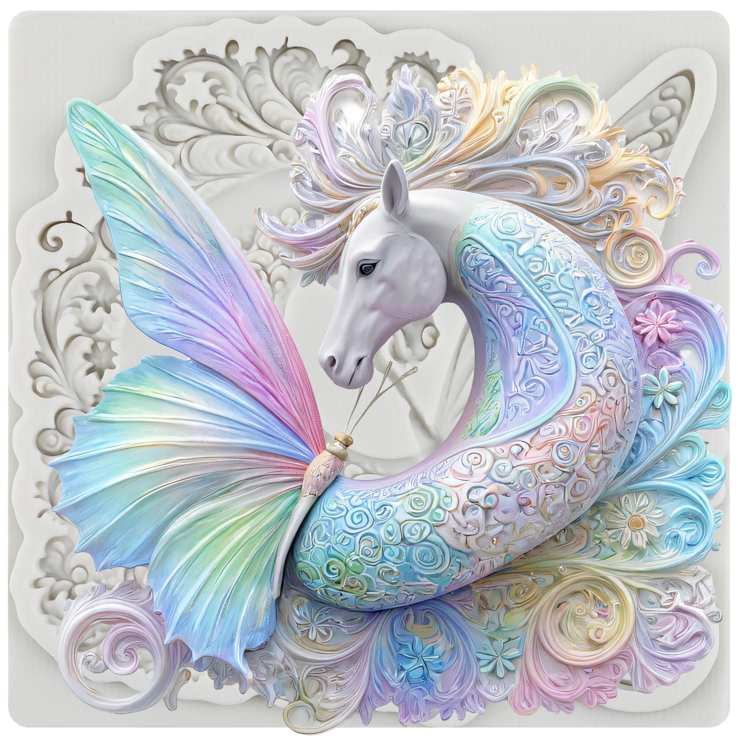 

Силиконовая форма Лошадь Формы для мастики Бабочка Инструменты для украшения торта Топпер для кекса Конфета Сахарная мастика Полимерная глина серый