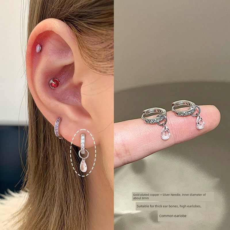 Ear Bone Nail Ear Bone Ring Medical Titanium Steel Ear Studs Ear Hole Titanium Alloy Female Ear Worm Nail Edge Unique Earrings Earrings