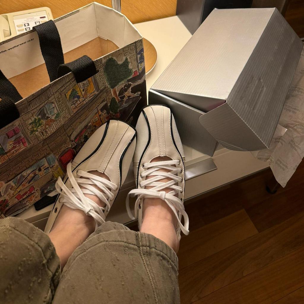 Cowhide Version~ Leather Straps Soft-soled Ballet Single Shoes Women's Thick-soled Small Leather Shoes Casual Canvas Little White Shoes Board Shoes