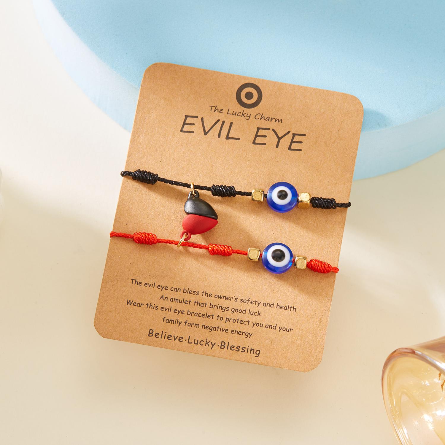 

Lucky Red Rope 7 Knots Braided Bracelets for Women Men Handmade Turkish Blue Evil Eye Bracelets Romantic Lover Jewelry Gifts