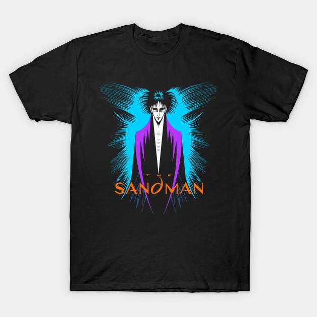 

Men Black Print T-shirt The Sandman No-Cut Transfer Paper Print Cotton Tshirt L чорний