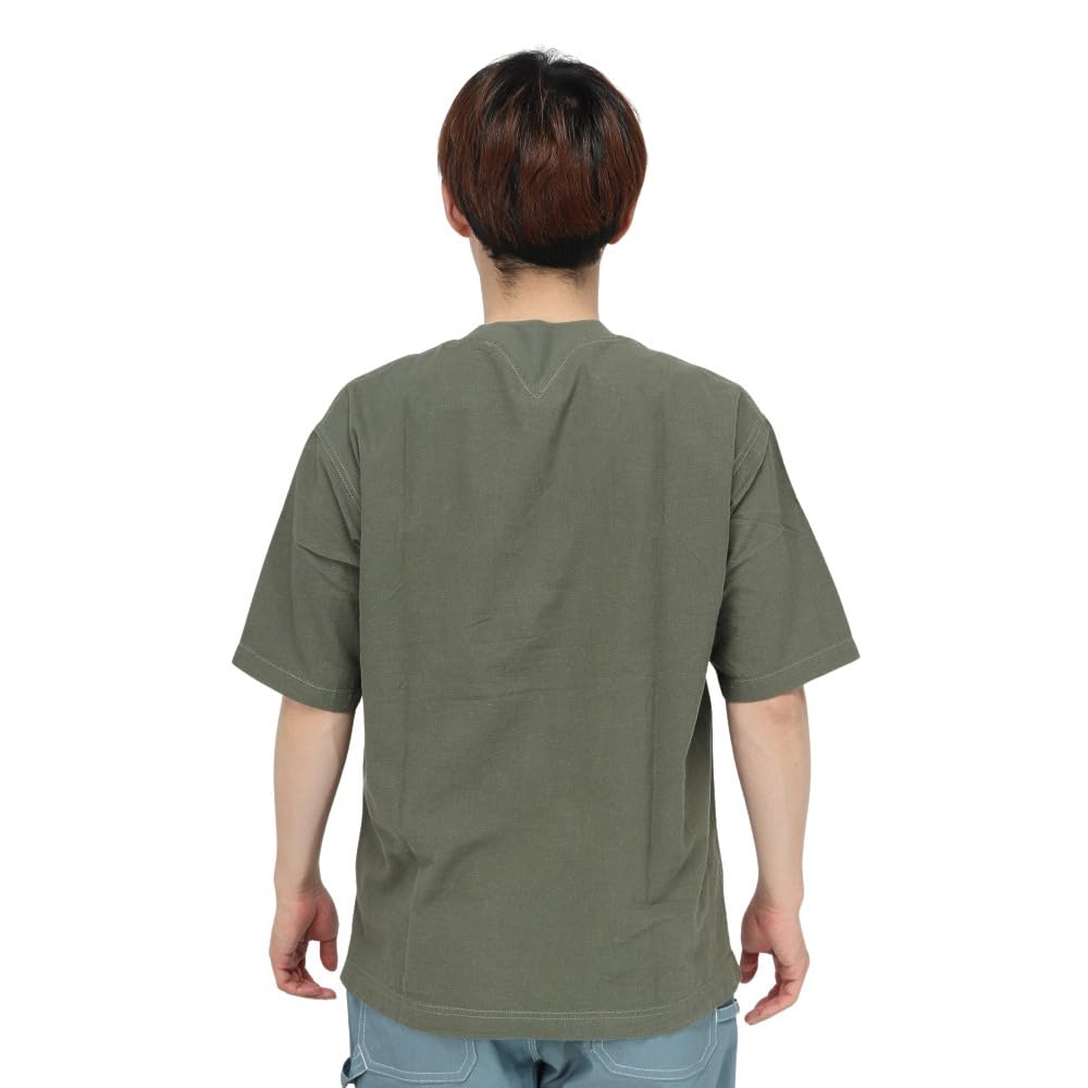 Jack Wolfskin Short Sleeve Hemp JP LHMP WOODWORKER T Cotton olive Men's T-Shirt (Moisture-Wicking, Quick-Drying, Anti-Odor, Antibacterial) [5033891 /
