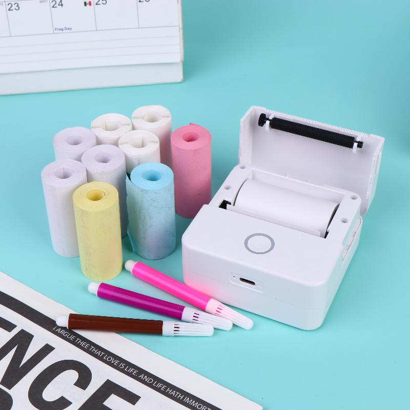 Mini Sticker Printer,Inkless Thermal Printer, Pocket Bluetooth Printer For Halloween Christmas Gift For Photo Memo Impressora