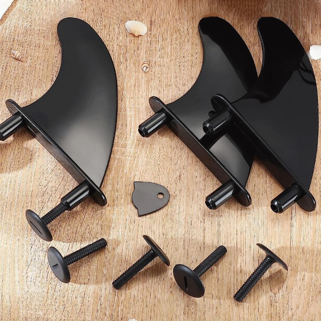 3 Pcs Durable Surfing Fins and Screws Set TPU Soft Tops Surfs Fins Replacement Soft Surfboard Fins Tail Thrusters Fins