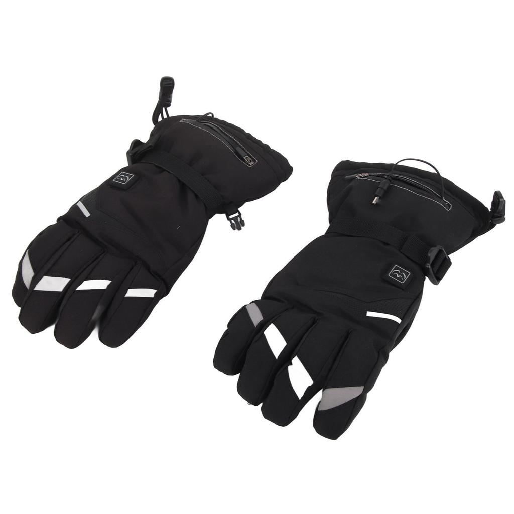 1 Pair Electric Heated Gloves 3 Temperature Setting Battery Powered Rechargeable Heating Thermal Touchscreen Gloves for