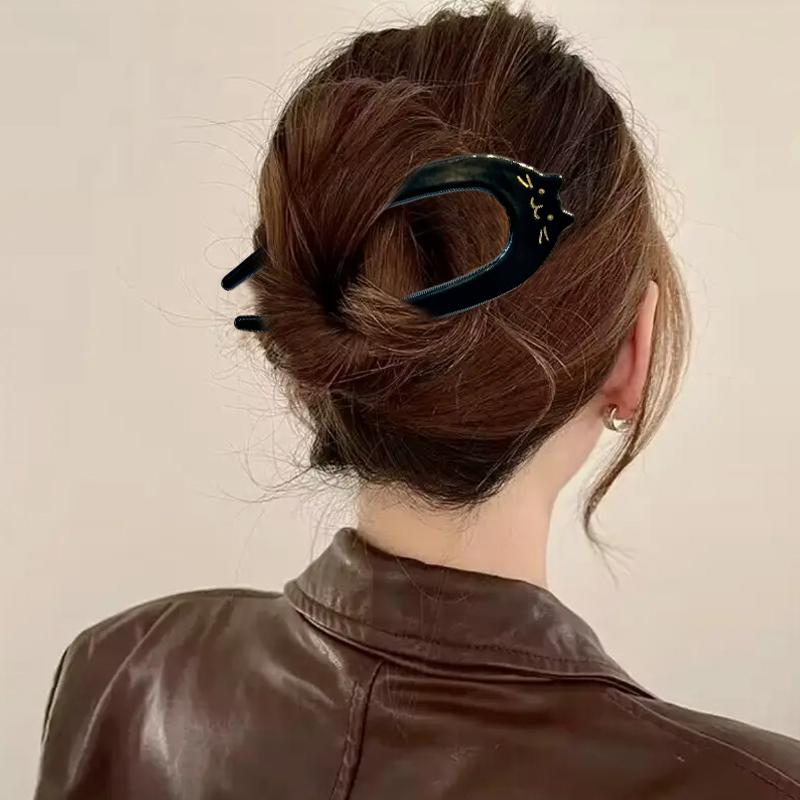 1PC Cat Pattern Convenient Hair Styling Products Head Accessory Hairpin Cute Hair Accessories Clothing Accessories Multi-Color