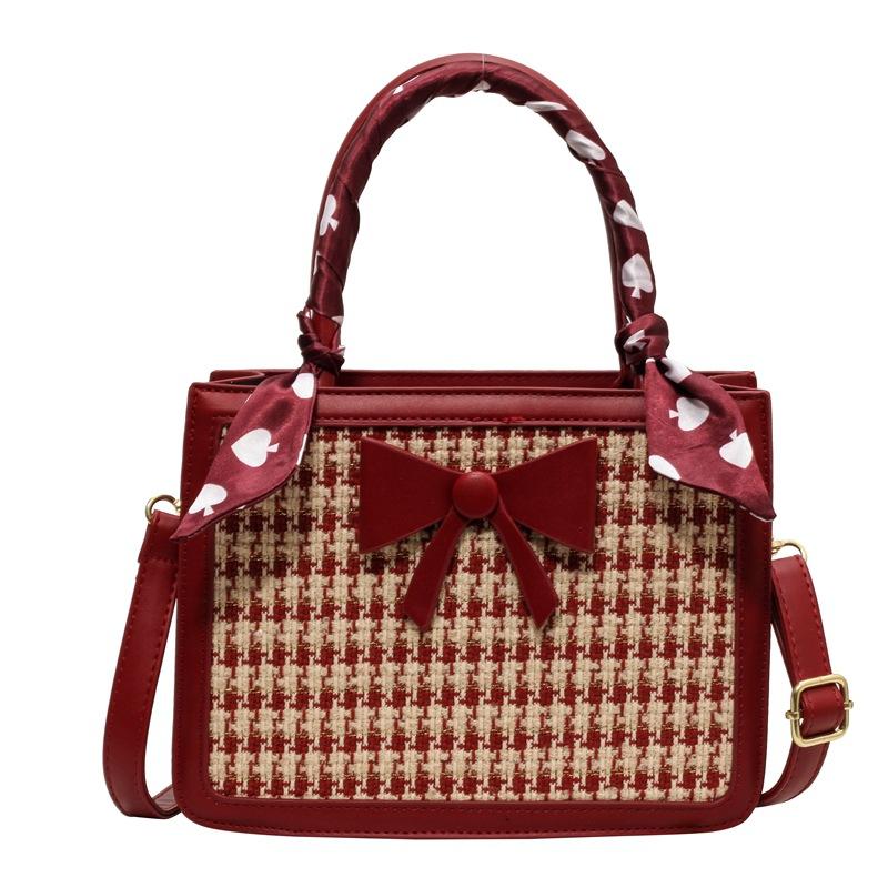 New Textured Wedding Bag Women's Red Wedding Bag Messenger Bag Portable Shoulder Messenger Bag