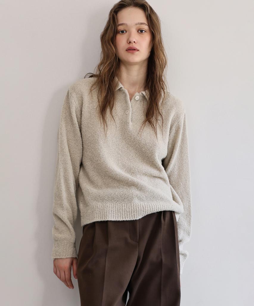 ANDNEEDS Ray Boucle Knit (Beige)