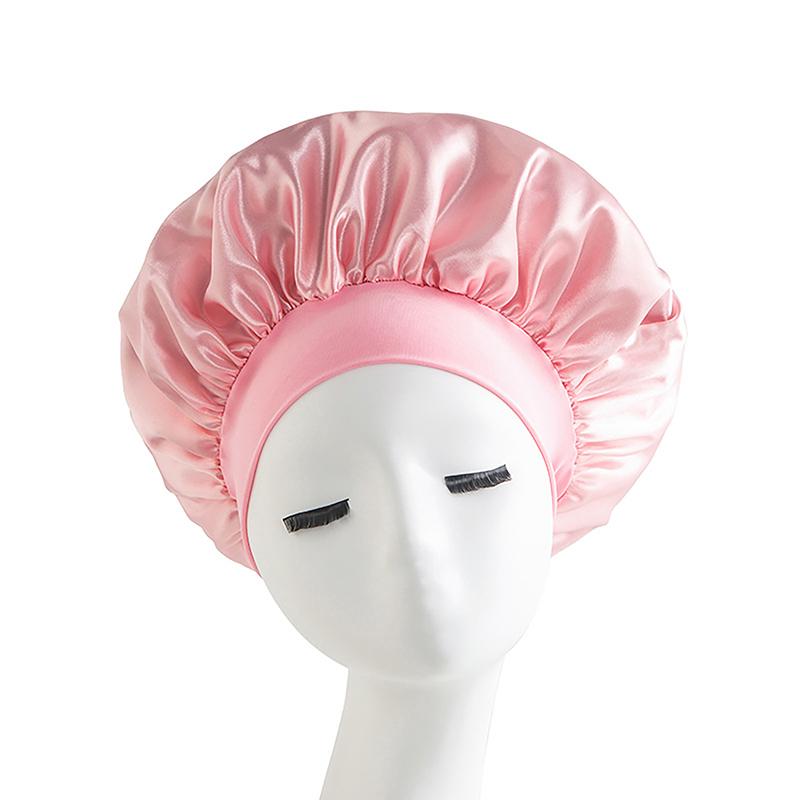 Beauty And Hair Care Cap Large Satin Bonnet Cap Silky Bonnet For Women Sleep Cap High Elastic Postpartum Bath Cap