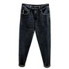 High-End European and American Trendy Brand Straight-Leg Jeans for Men, Winter Thickened Versatile Workwear Slim-Fit Casual Pants