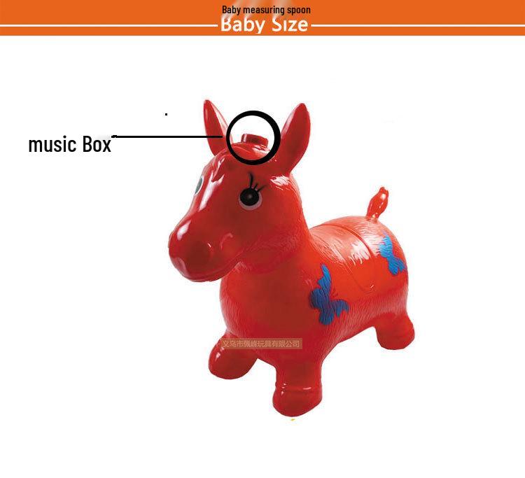 Extra velký tlustý nafukovací hudební skákací kůň pro děti - Provedení proti výbuchu