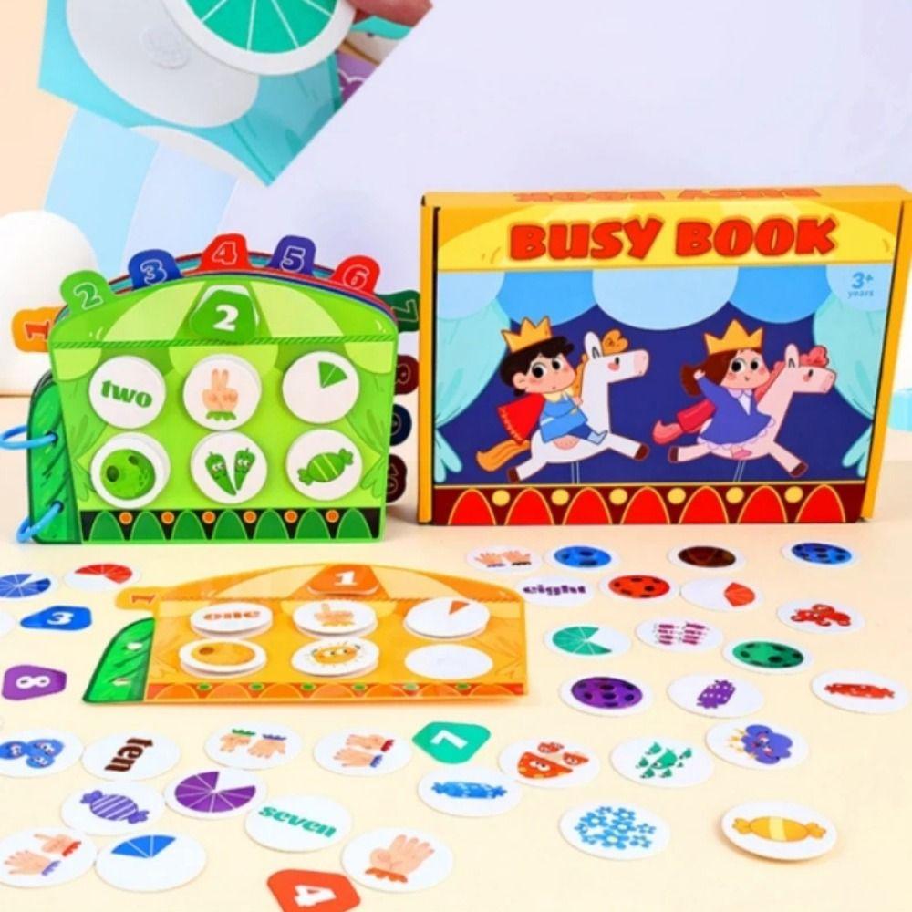 1-10 Quantity Word Cognition Digital Cognitive Quiet Book DIY Kids Busy Book Toy  Birthday Gift