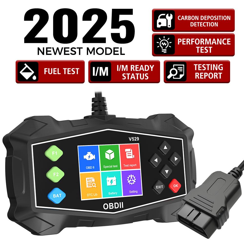 Code Reader Car OBD2 Diagnostic Tools V529 Fault Code Clear Check Engine System Clear/Erase Codes Battery Tester