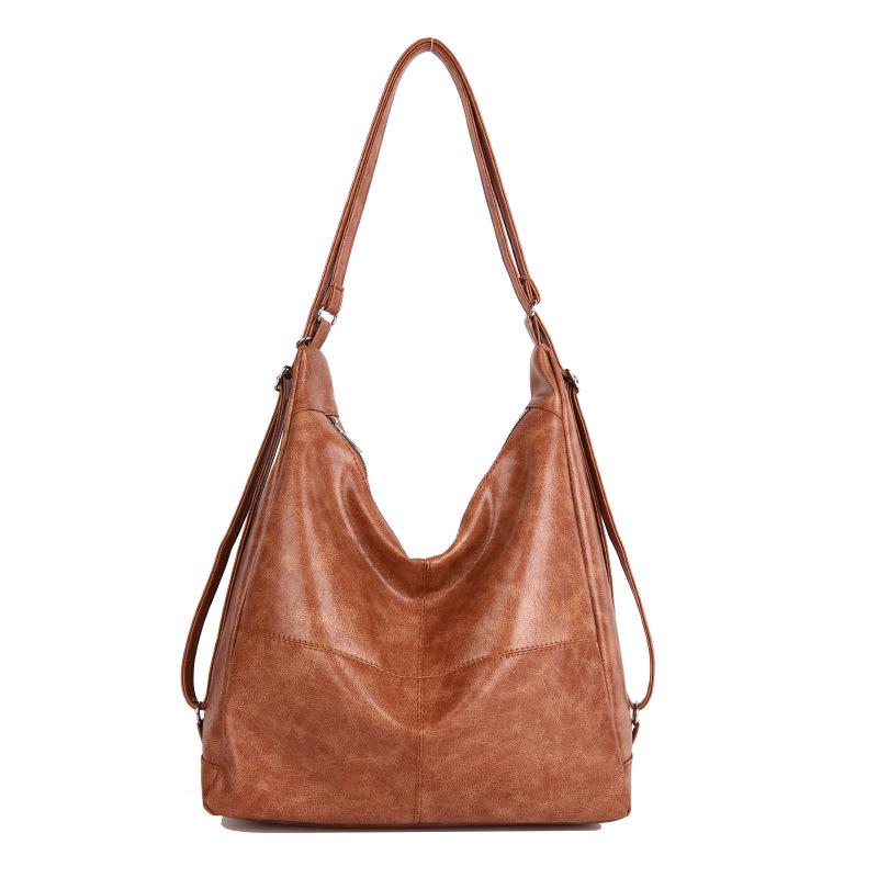 

Women s Large Capacity Textured Tote & Crossbody Bag - Casual, Shoulder, Underarm, Dumpling Style Without pendant коричневый