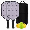 Carbon Fiber Pickleball Paddle T700 Textured 16mm Long Handle Set