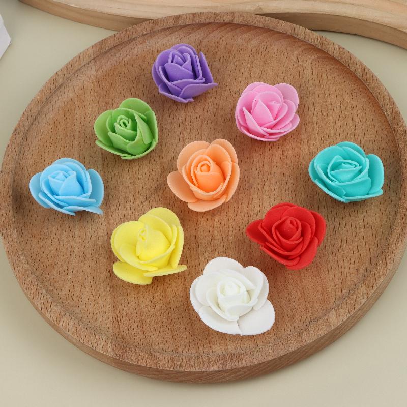 50Pcs Artificial Rose Flower Heads Multicolor Foam Rose Heads For Wedding Bouquet And Diy Crafts Party Home Decorations
