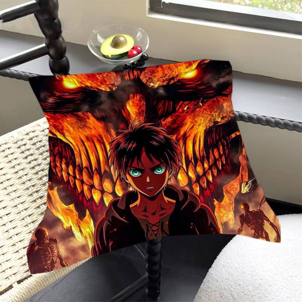 

Anime E-eren Y-yeager Square cushions suitable for use in guesthouses bedrooms living rooms sofas and when traveling 30cmx30cm