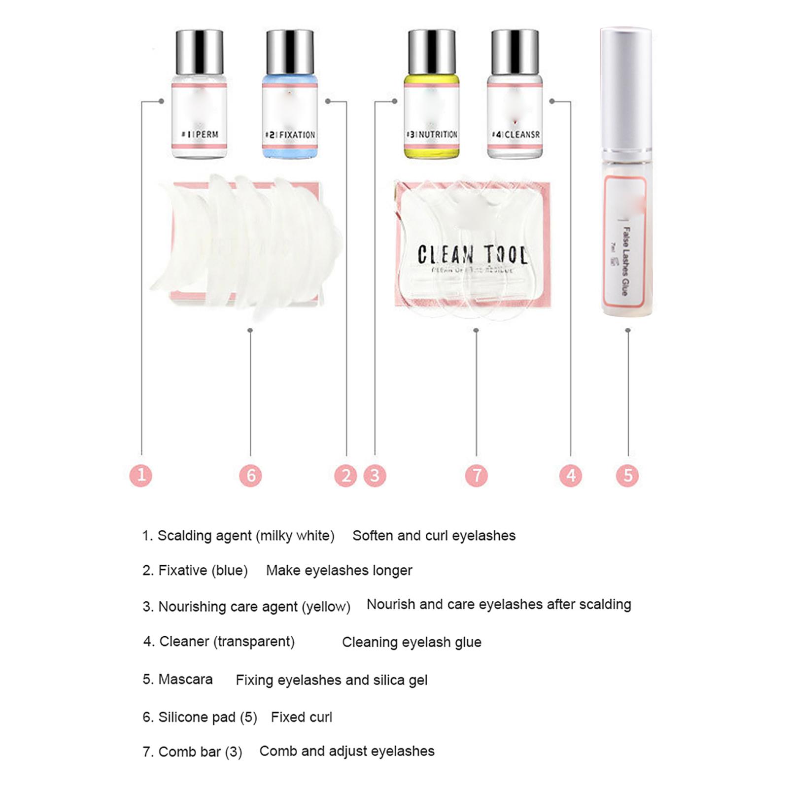 

Eyelash Lift Kit Eyelash Perm Kit Lash Curling For Beginner And Professional Lash Perm разноцветный
