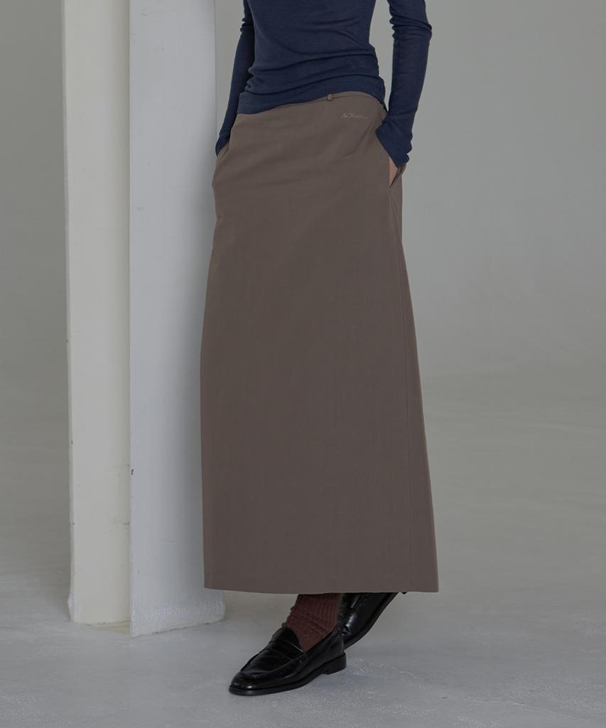 BUT'TON Standard Fit Long Skirt (Brown)