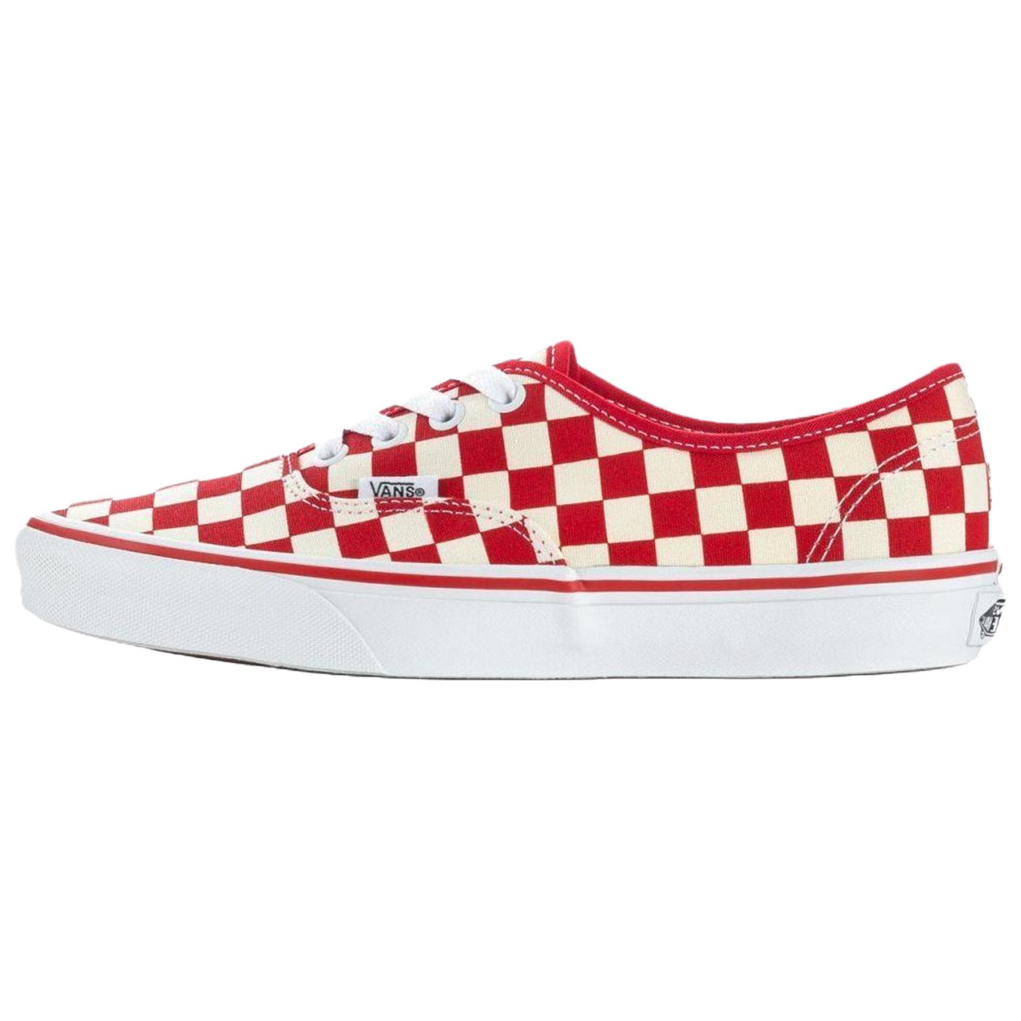 Vans Authentic Checkerboard Racing Red White Men s VN000EGAR30 EU 42