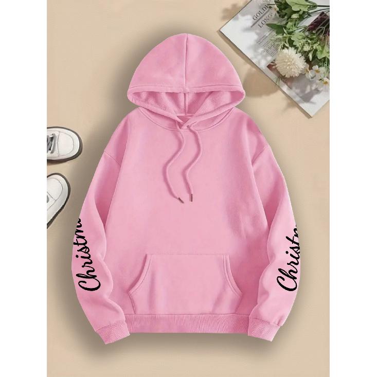 Christmas Hoodie Women, Snowman Print, Long Sleeve, Kangaroo Pocket, Drawstring, Casual Pullover, LOVE Christmas