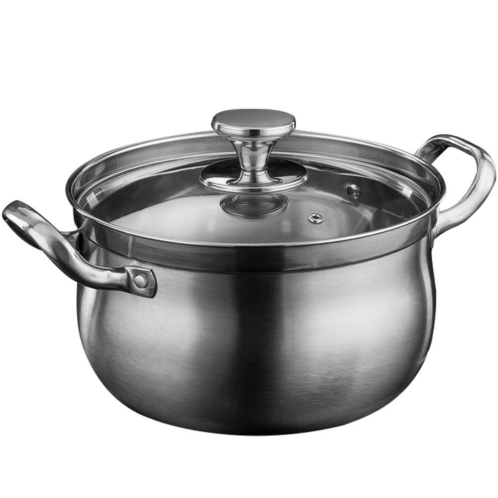 Stainless Steel Stock Pot Multi-Functional Soup Pan Portable Cooking Pot for Household Restaurant Use Small Saucepan