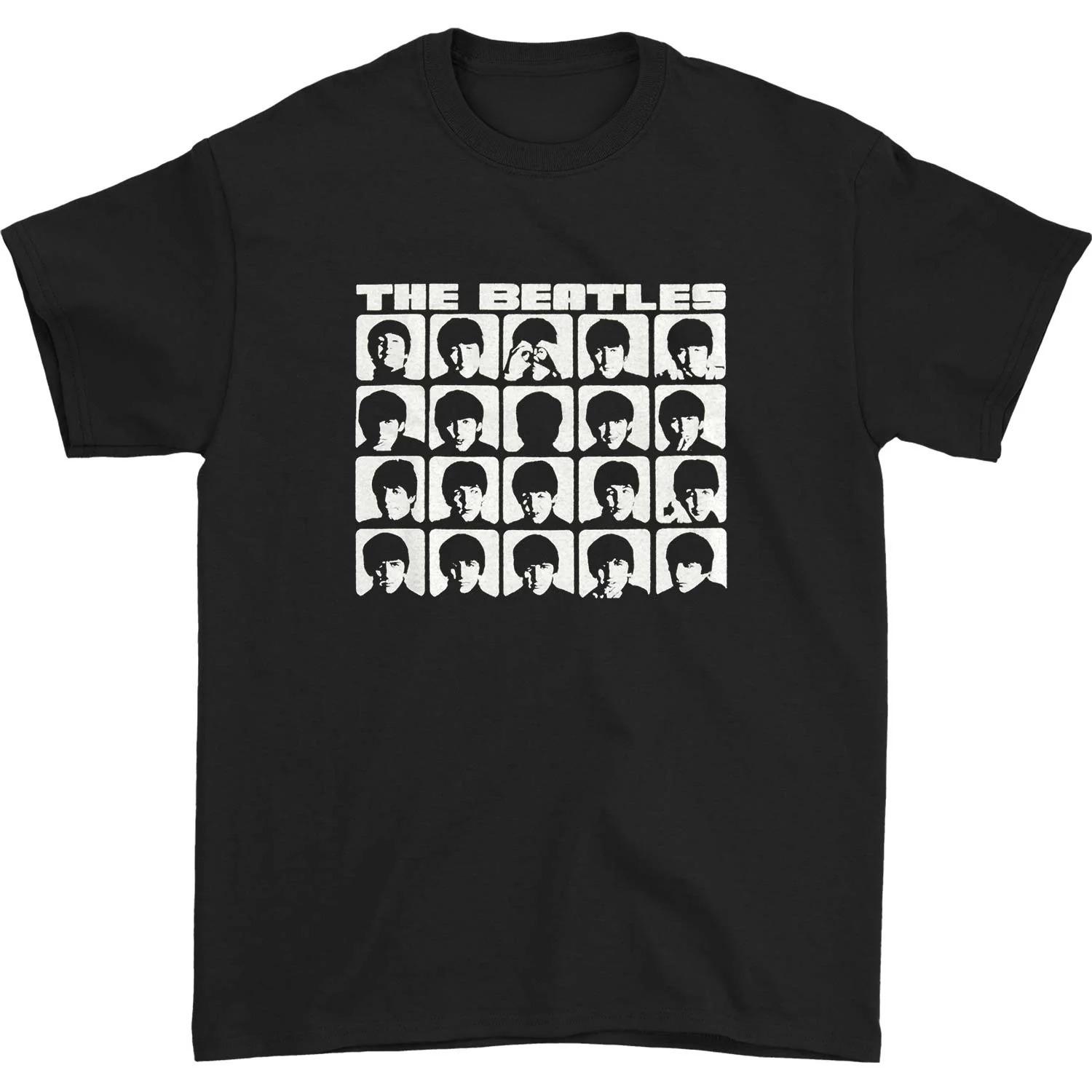 

Beatles Hard Days Night Faces Mono T-shirt High-end Luxury Is for Both Men and Women Top Y2k 2026 Summer 4XL