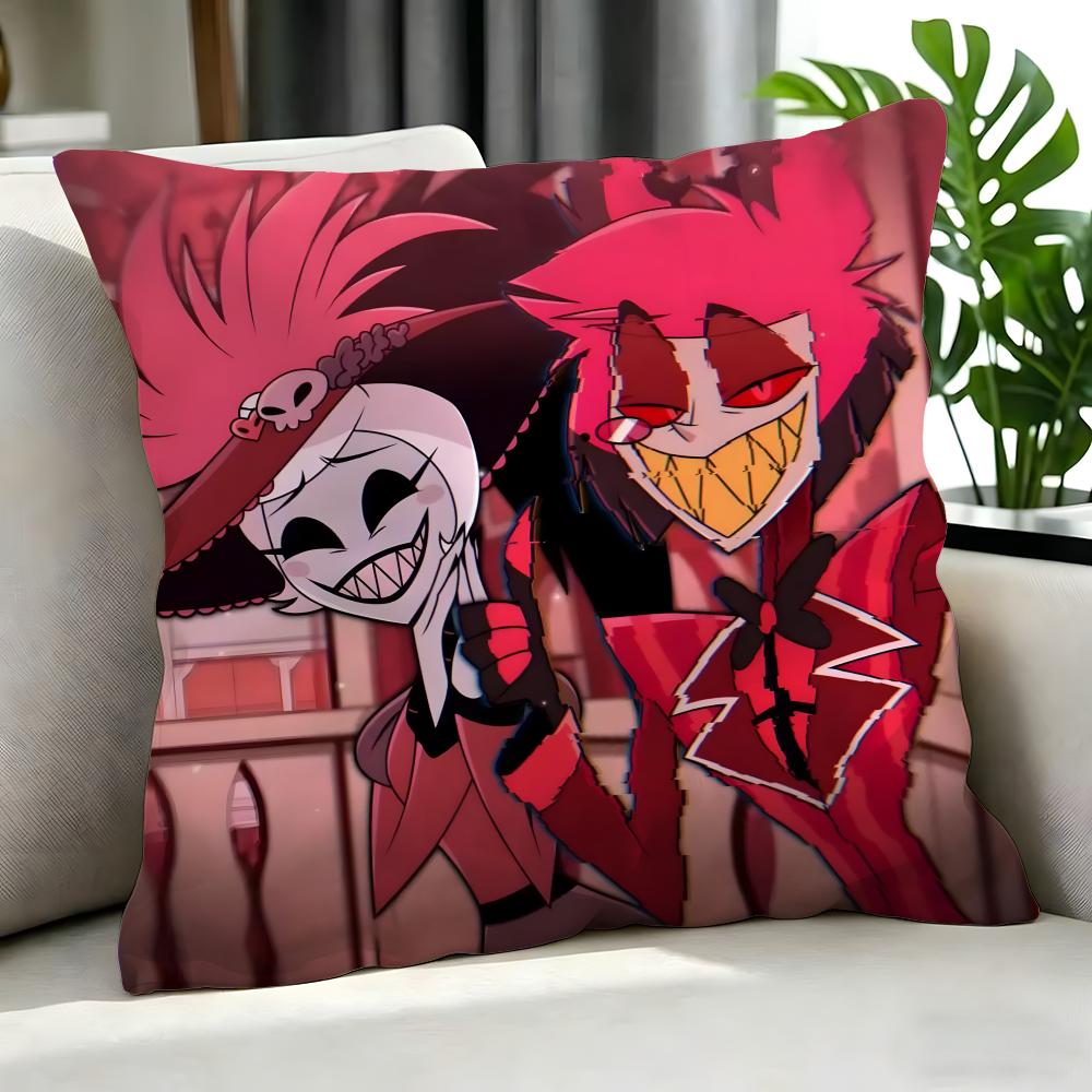 cartoon Hazbin Hotel Cushion Cover Cushion Cover Set 4Pcs 50x50 45x45 40x40 Pillowcase Decorative Sofa Home Decor