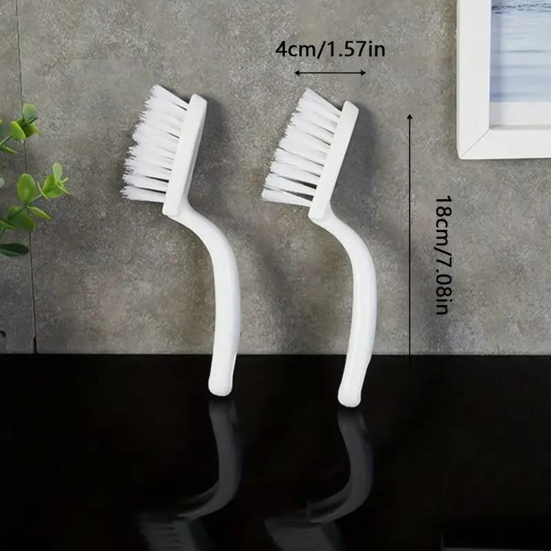 Brosse de Nettoyage de Rainures de Fenêtre Brosse à Fentes Manuelle Nettoyage de Carrelage de Sol et Mur de Salle de Bain Nettoyage de Toilettes Brosse Anti-Poussière Outil de Nettoyage d'Angles Morts