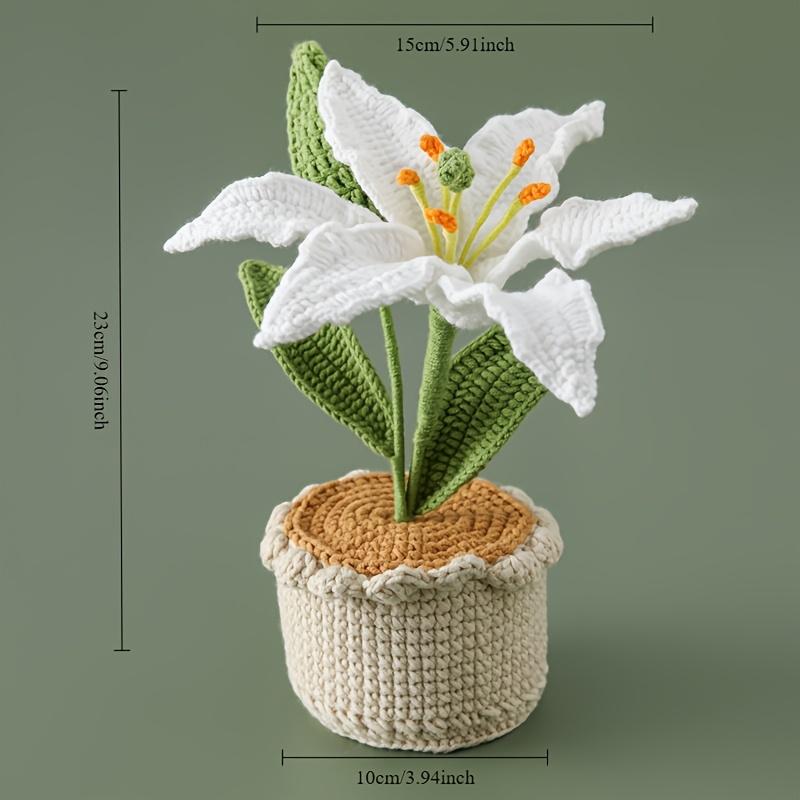 Handmade White Lilies for The New Year,Perfect Gifts for Loved Ones,Elders,And Teachers,Suitable for Decorating Bedrooms,Living Rooms,And Office Desks