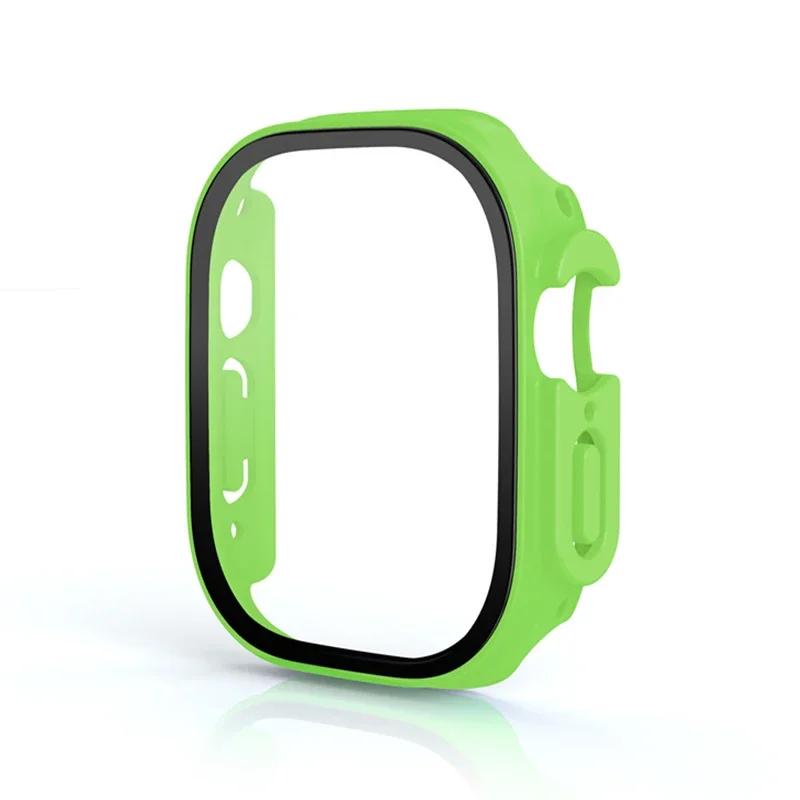 HD Tempered Glass+Case For Apple Watch Ultra 3/2/1 49mm PC Bumper+Screen Protector Cover iWatch Series Ultra 3 49mm Accessories