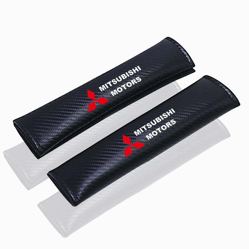 

2Pcs For Mitsubishi Outlander Lancer 9 10 ASX L200 Pajero Carbon Fiber Protection Cover auto Shoulder Cover car Accessories чёрный