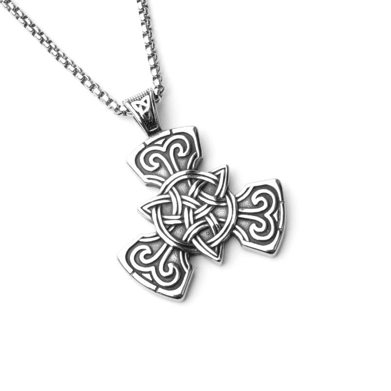 Retro Punk Titanium Steel Polished Blackened Eagle Pendant Necklace Men Personality Trendy Jewelry Accessory