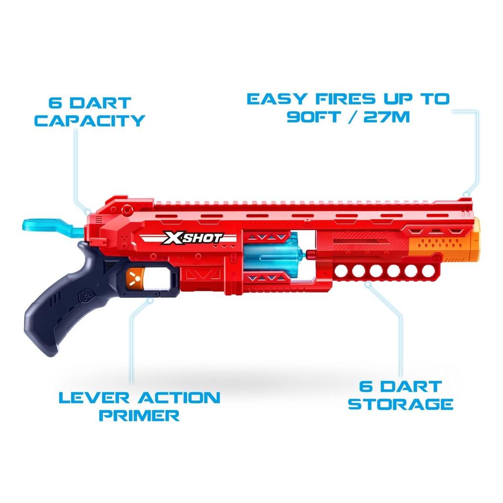 ZURU XSHOT Excel Caliber 16-Dart Blaster Toy, Sponge Darts, 36675, Authentic