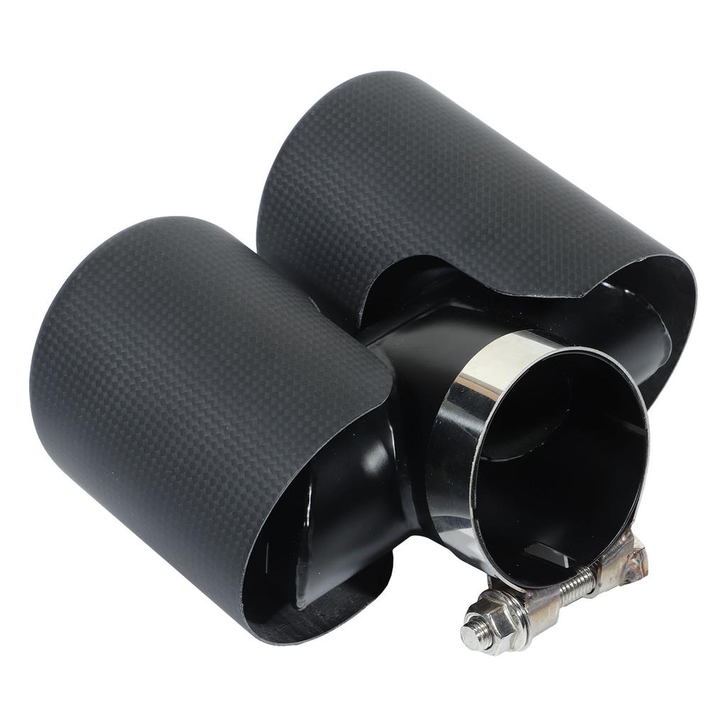 Čtyřhranná koncovka výfuku Nerezová ocel Uhlíkové vlákno Náhrada pro Land Rover Defender 90 110 L663 Matná