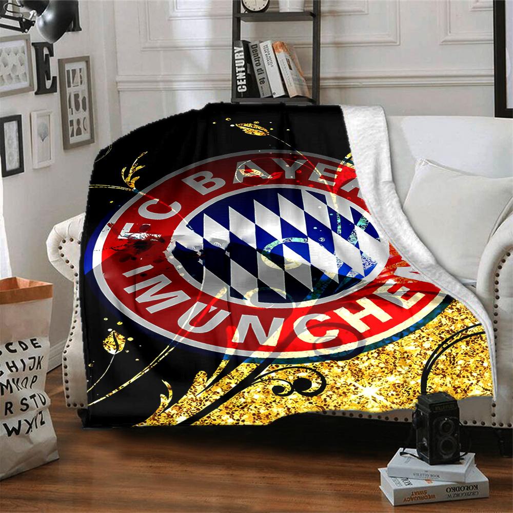 Bayern Munich Crest Blanket Warmthful Decor Perfect for Office Chair Bed Couch All-Season Use Modern Style Perfect Gift for Relatives and Friends