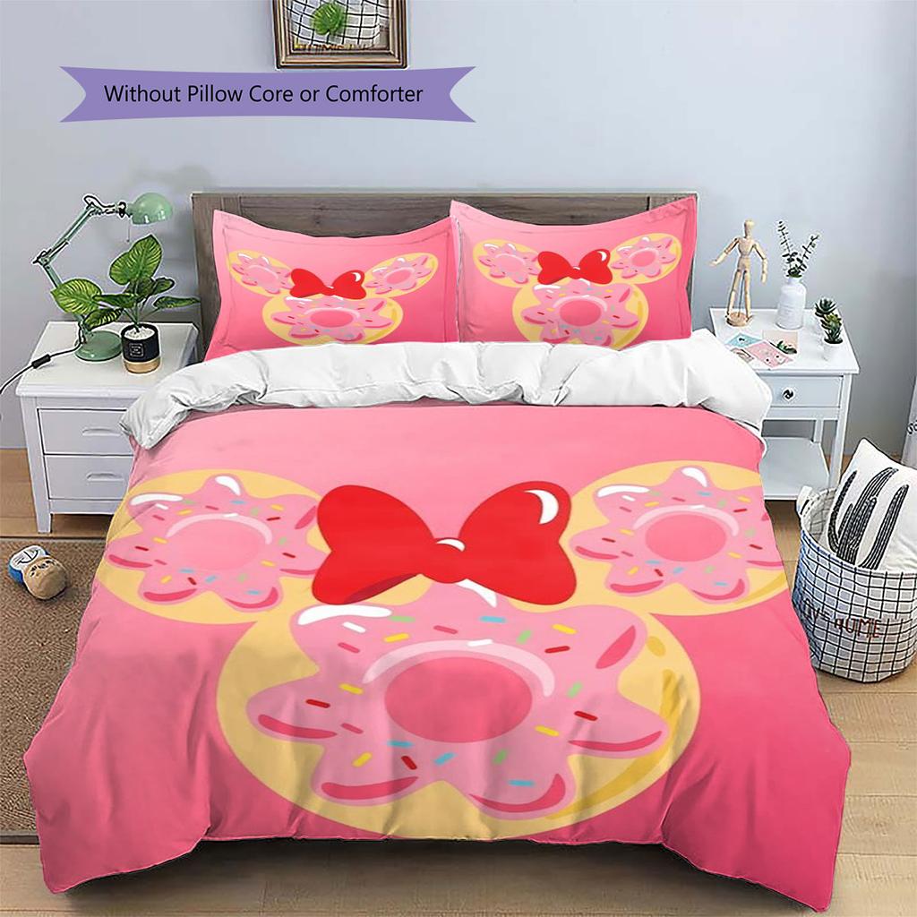 This Classic, Sweet Minnie Mouse-themed Print Bedding Set Is A Warm and Cozy Choice for Decorating A Child's Bedroom. Loves It!