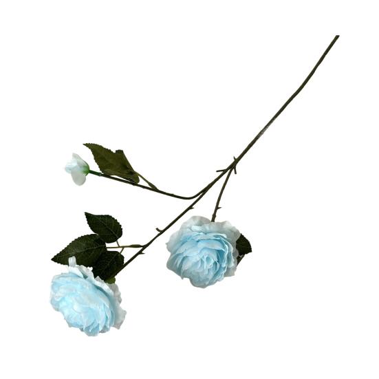Nep Zijde Pioenroos Kunstbloem voor Vaas 25" Nep Pioenroos Takken met 2 Bloemen En 1 Knop voor Doe-het-zelf Bruidsboeket Bruidsdouche Huis Tafel