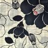 Kyoto Kimono Yuzen Yukata and Obi Set in with Monochrome Camellia and Floral Retro Style (2 Pieces) Off-White Prints,