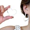 Portable Sturdy Alloy Round Earrings Jewelry Accessory for Fashionable Women Ladies Versatile for Various Occasions