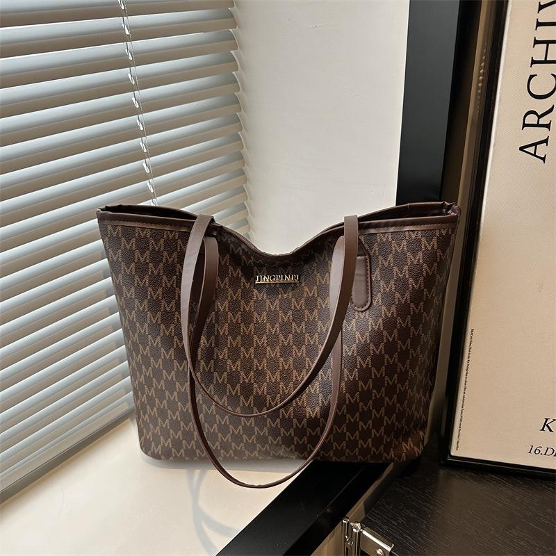 

Вместительная сумка-мессенджер для通勤, женская новая осенне-зимняя высококлассная сумка подмышку с принтом, модная сумка-тоут