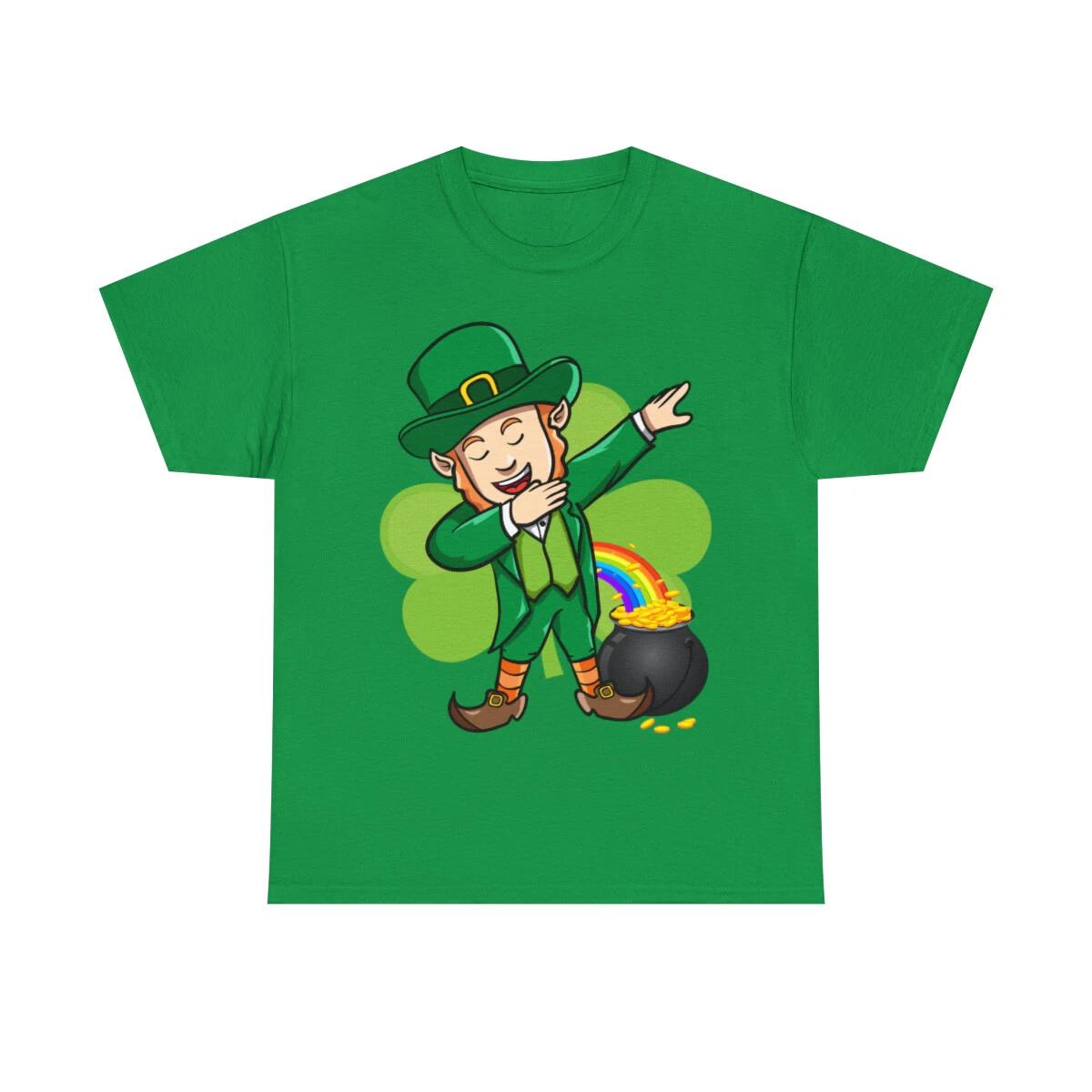 Dabbing Leprechaun St Patricks Day Unisex Cotton T-Shirt S
