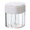 4-In-1 Transparent Spice Dispenser Jar - Lidded 4-Compartment Seasoning Container for Kitchen/Restaurant/Outdoor Cooking