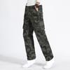 Camouflage-Baumwoll-Arbeitshose für Herren, große Arbeitshose, Hose für Herren, elastisch, gewaschen, Freizeithose für Herren