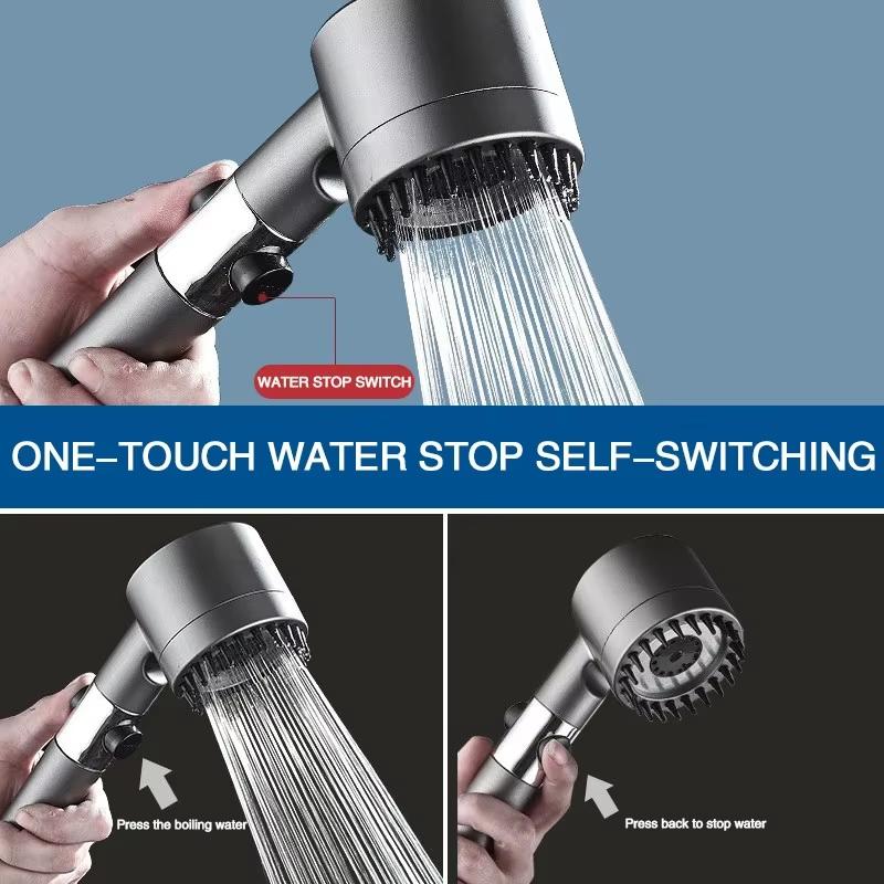 Three Speed Adjustment Bathroom Supplies Head Massage Portable Shower Filter Showers for Bathroom Accessories Showerhead Items