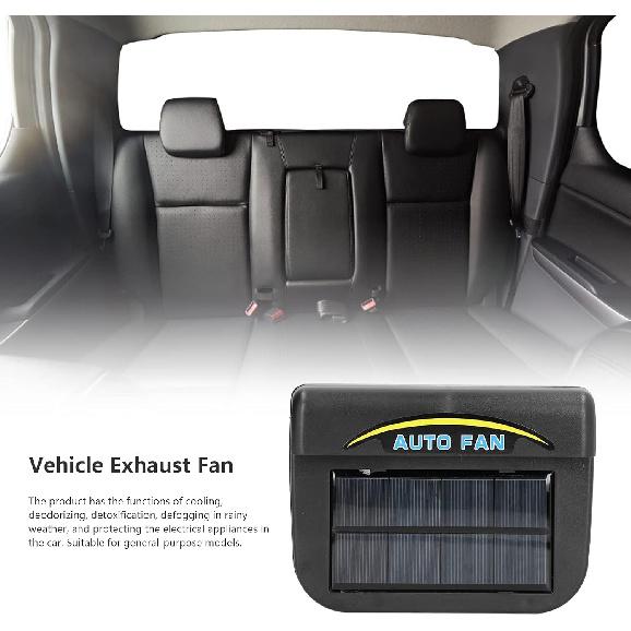 Air Vent Radiator Window Windshield Auto Air Vent,Solar Powered Car Exhaust Fan Solar Ventilator Car Radiator Fan, Radiator Ventilator System, 0.5W,