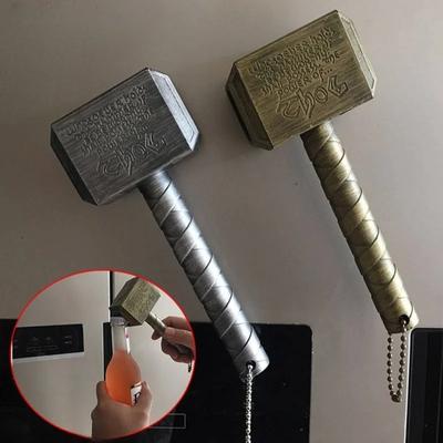 Yaratıcı Thor Hammer Bira Şişe Açacağı Kişiselleştirilmiş Çekiç Bira Şişe Açacağı Manyetik Çekiç Buzdolabı Çıkartmaları