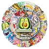 50PCS Cute Cartoon English Pun Stickers for Laptops, Tablets, and Phone Cases
